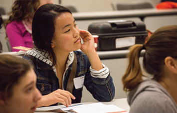 Photo of student in class