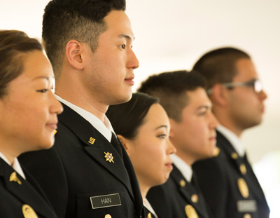 troops in dress uniforms lined up