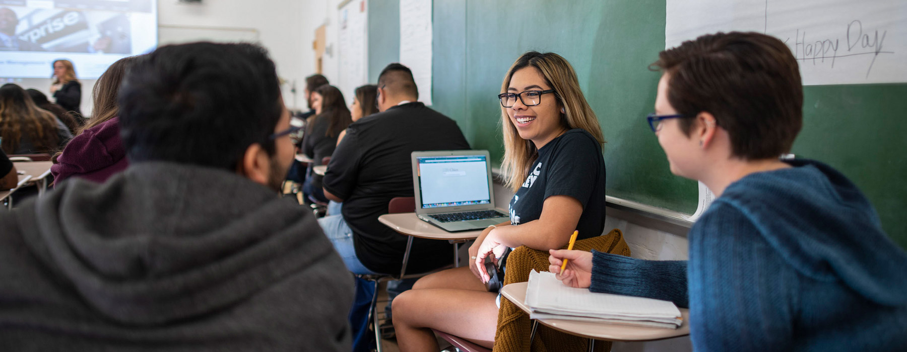 students in a class room
