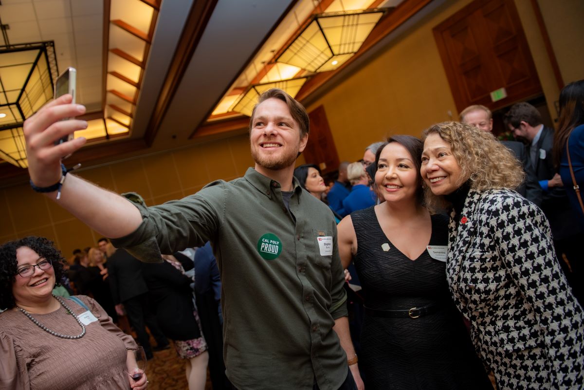 “Say cheese!” CSU Chancellor Mildred García attended a CSU alumni reception in Sacramento, California February 20, 2024. 