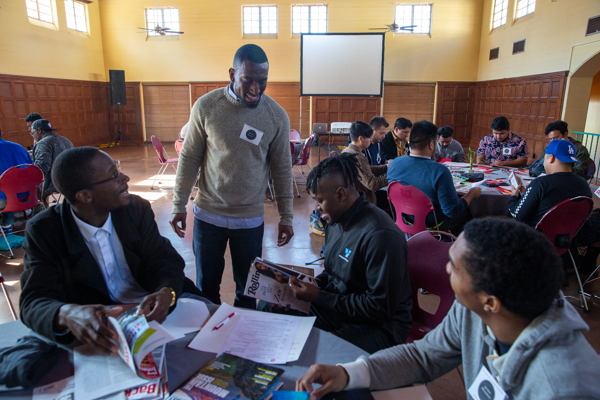 African American college students at an academic workshop