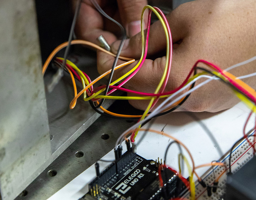 Assembling circuitry and controls to be used for lab experiments.