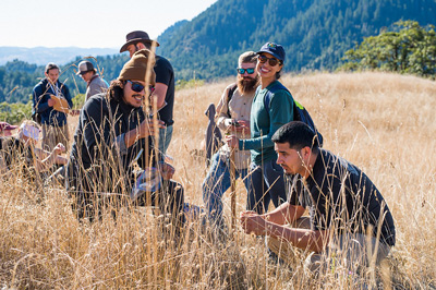 Students in the field