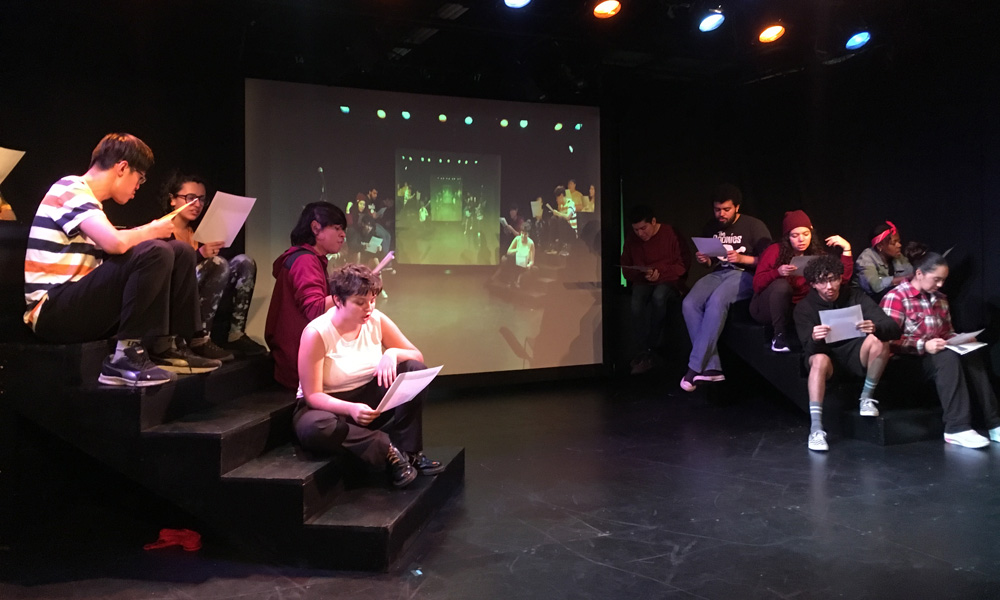 improv studets on stage